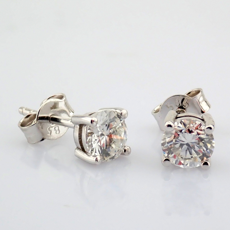 Round Cut Lab-Grown Diamond Earring - 1.07 Total Carat (MDI Certified)