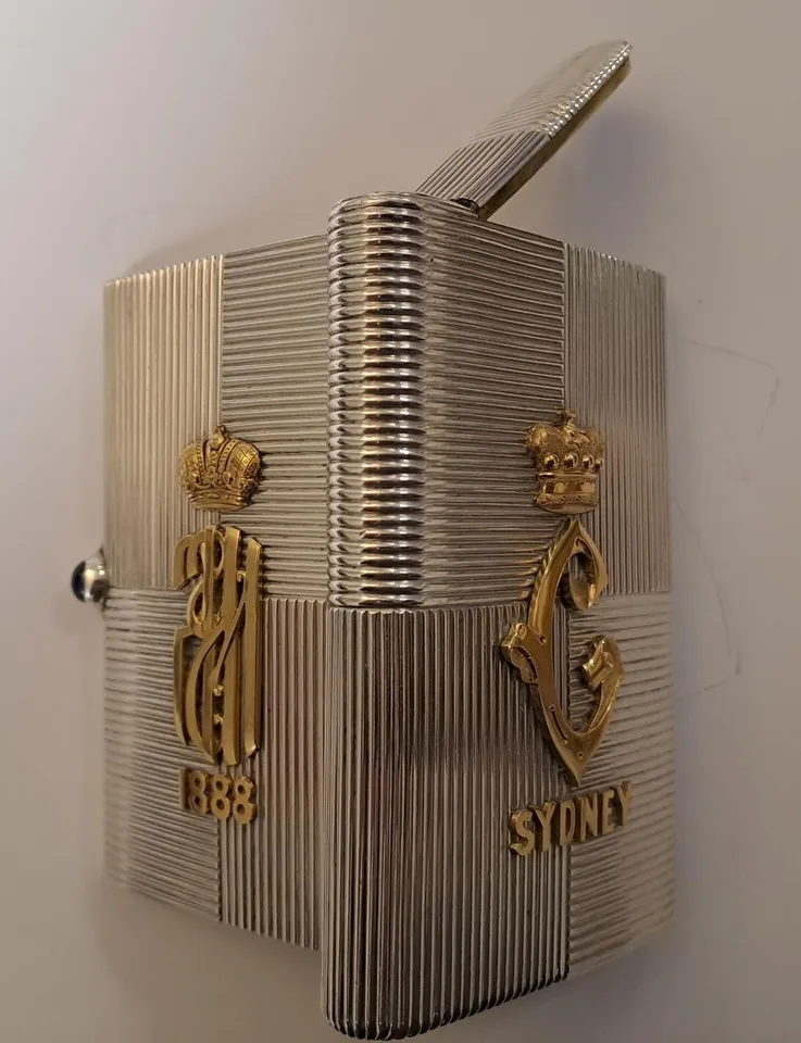 Royalty A Russian Imperial silver presentation cigarette and vesta case, by Nicholls & Plincke,