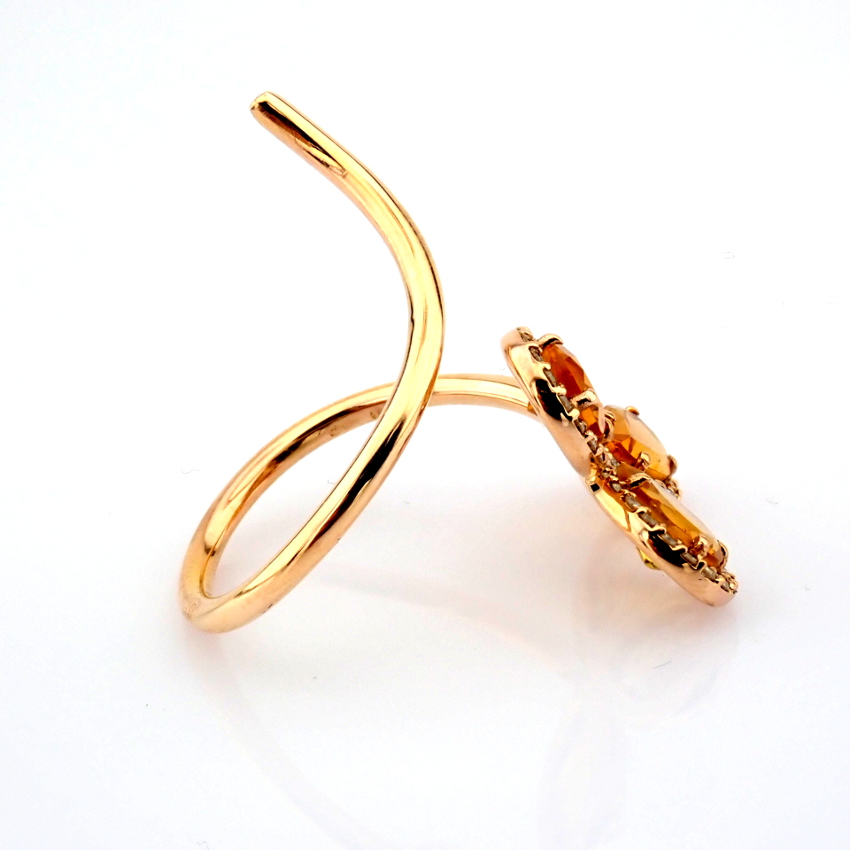 Natural Diamond 18K Rose/Pink Gold Ring