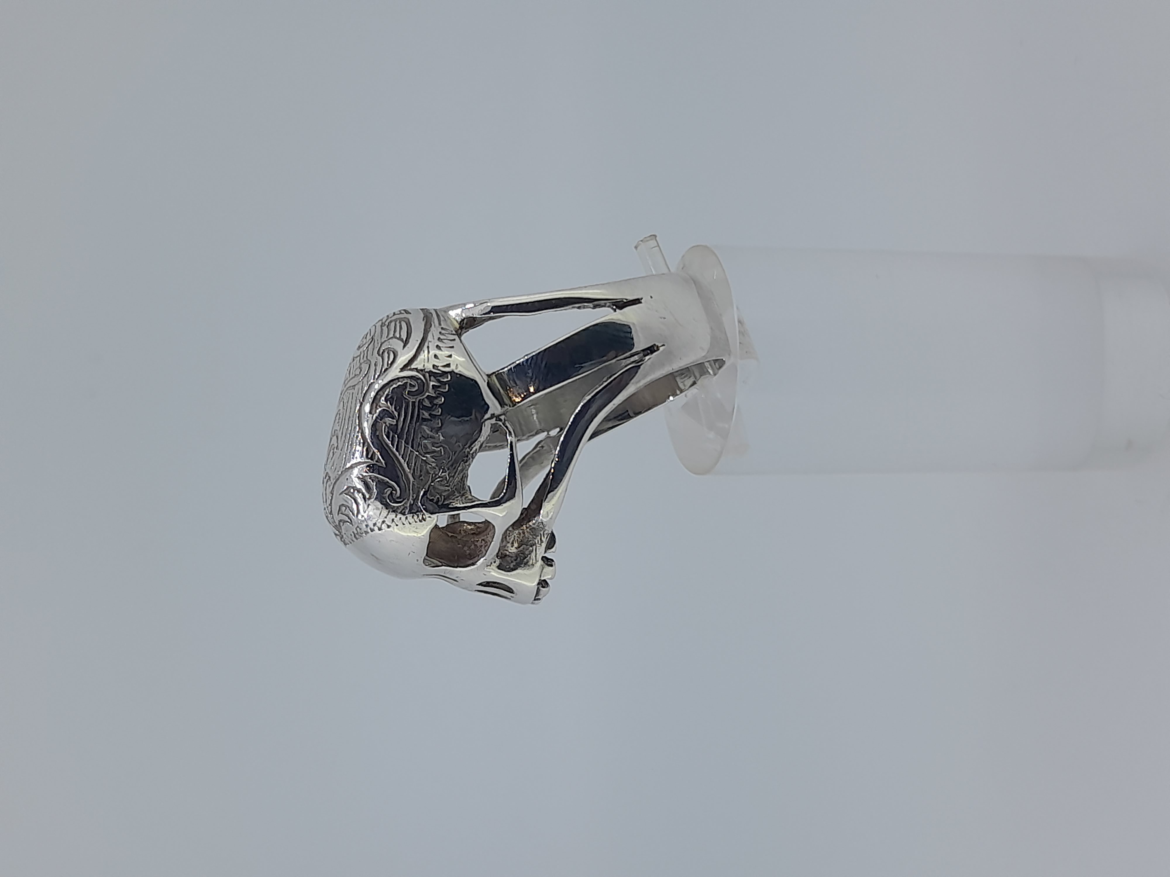 Silver UK Hallmarked Skull Ring
