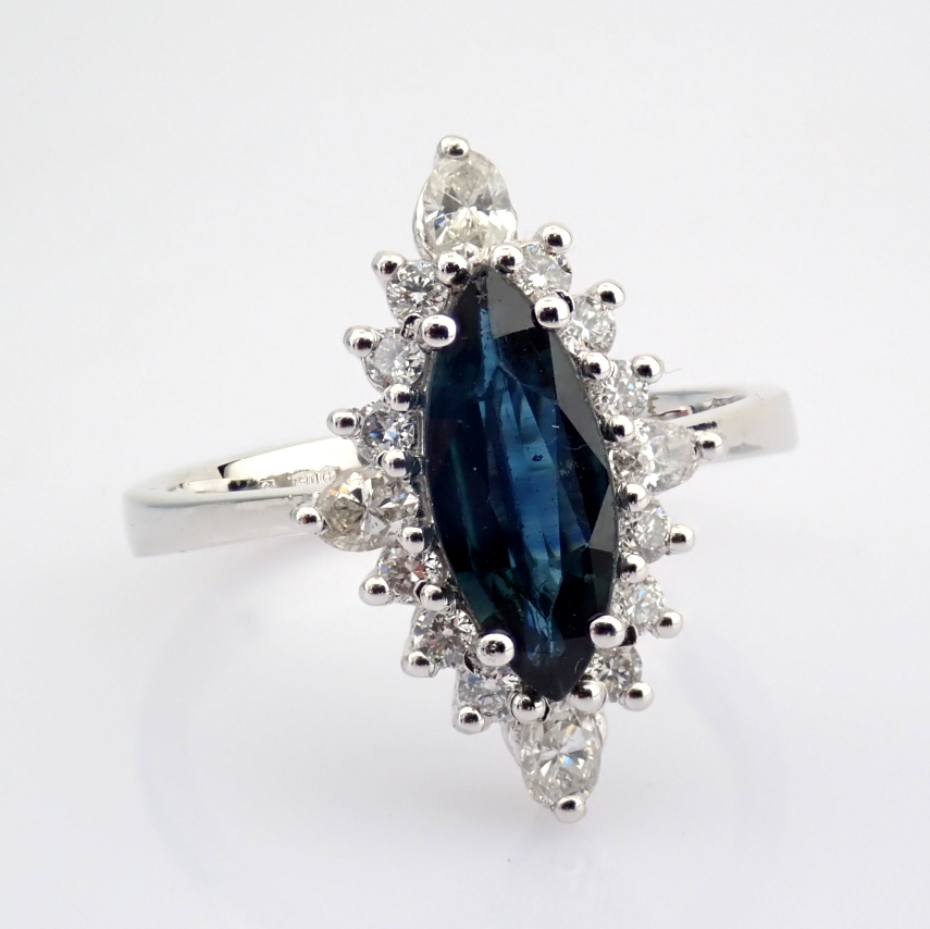 Natural Diamond 18K White Gold Ring