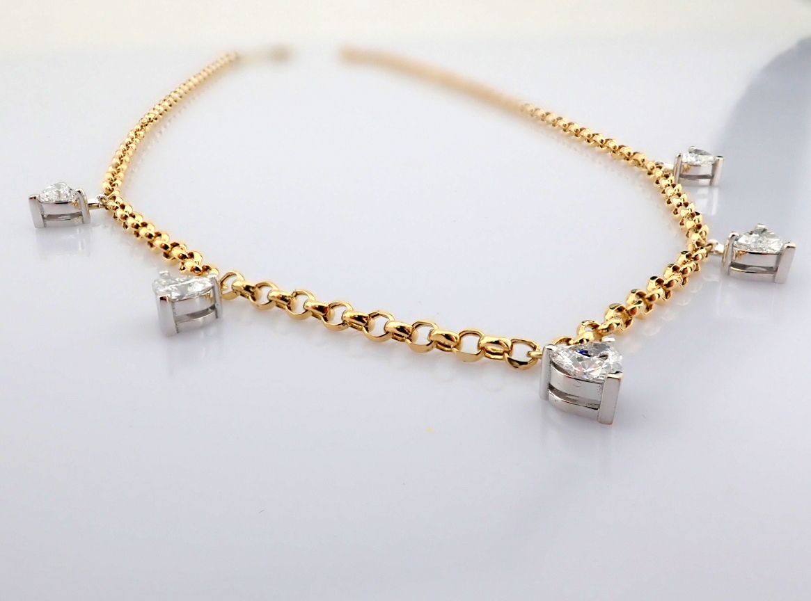 Heart Cut Lab-Grown Diamond Necklace - 2.04 Total Carat (MDI Certified)
