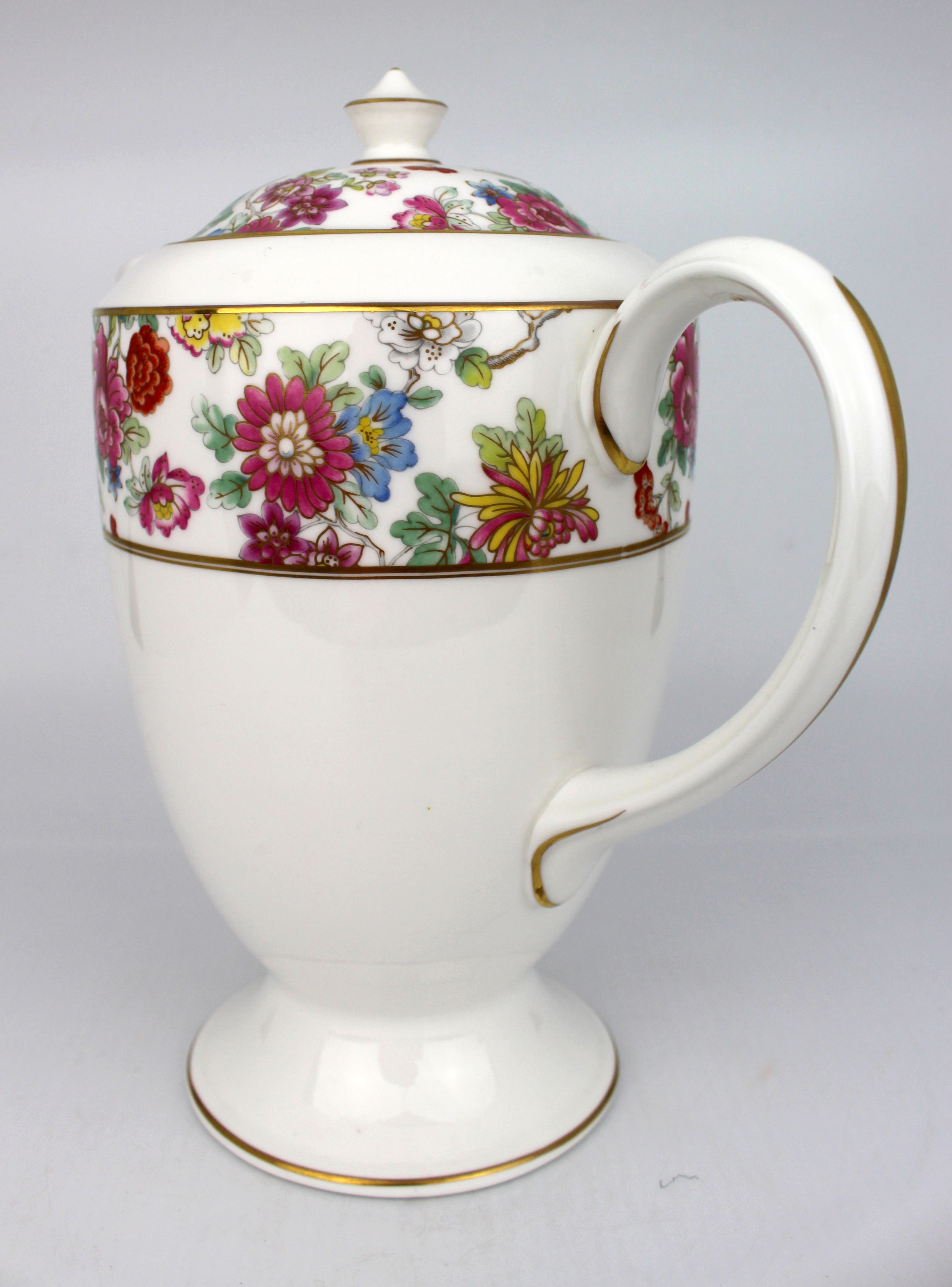 Royal Worcester Coffee Pot Chinese Garden Pattern