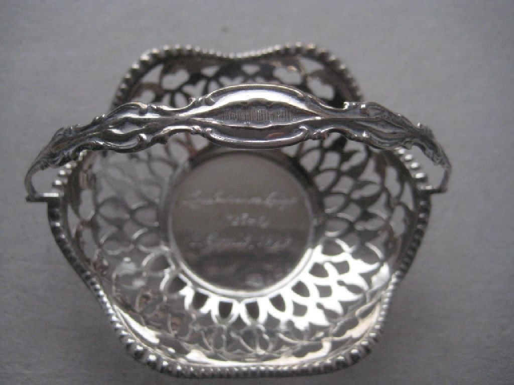 Antique Silver Sweetmeat Basket, Birmingham 1908