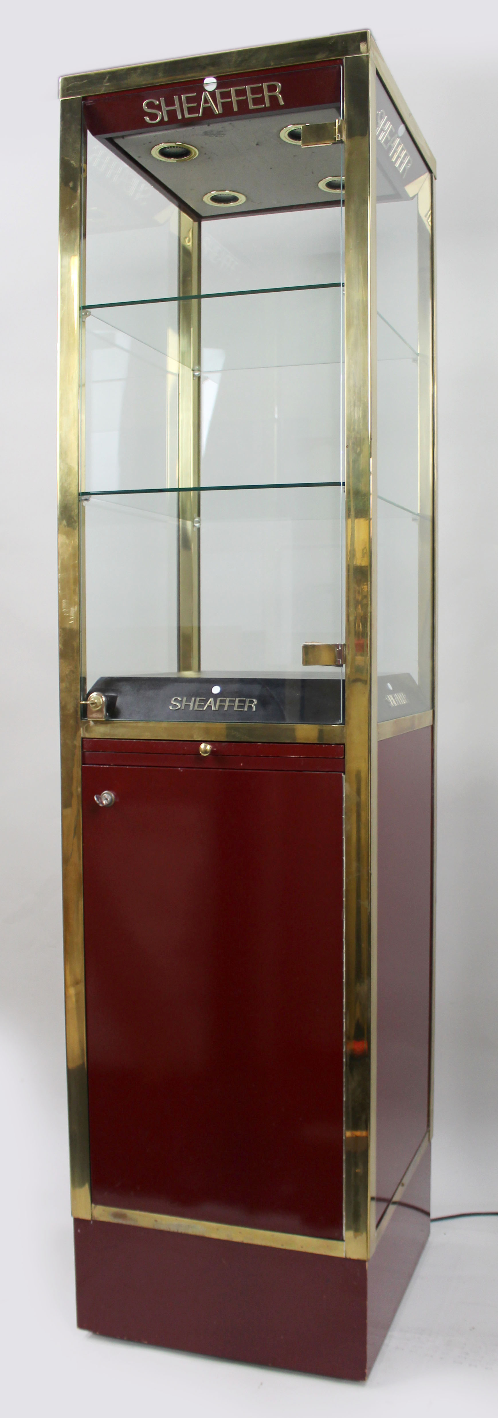 Sheaffer Brass Cased Display Cabinet