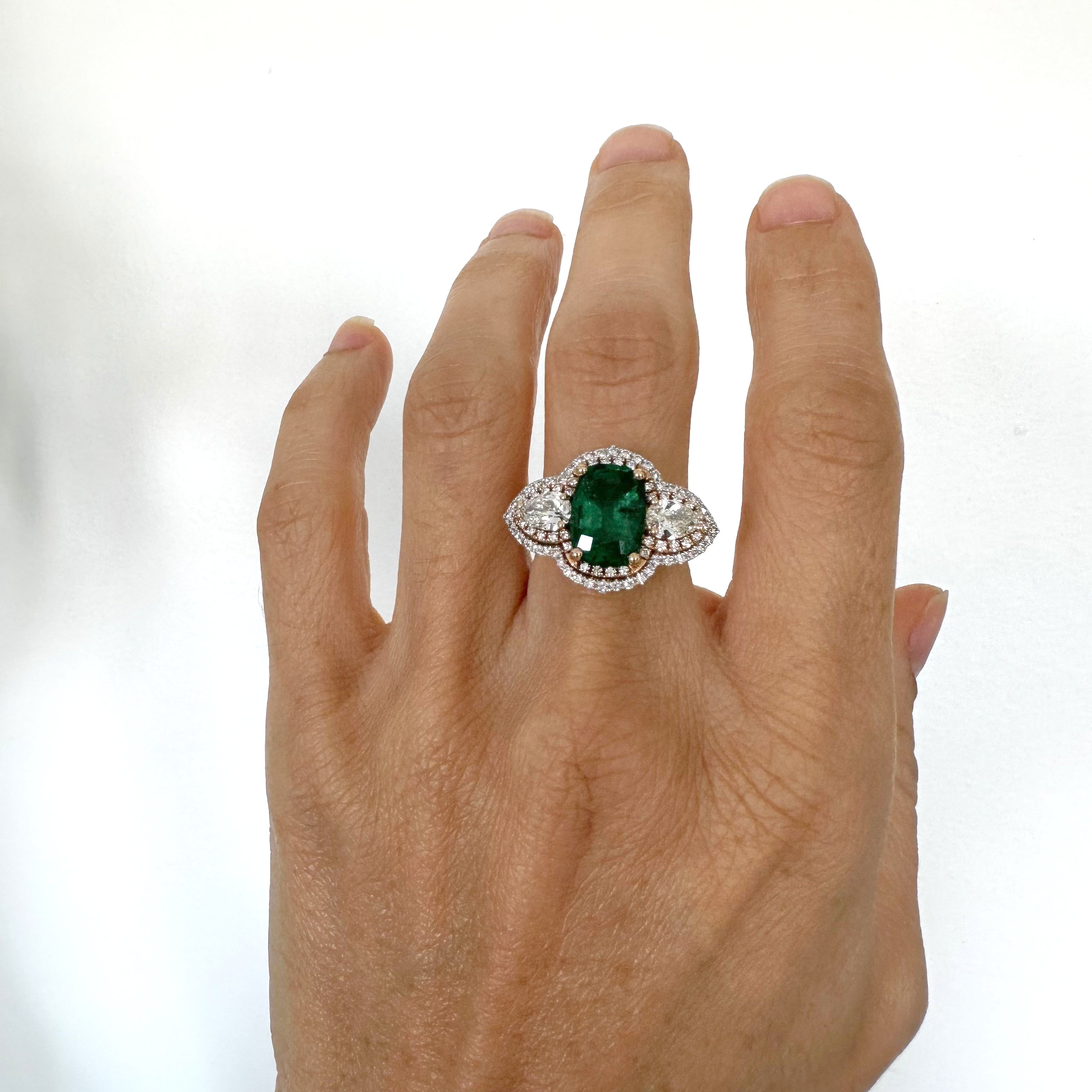 Natural Diamond 18K White Gold Ring