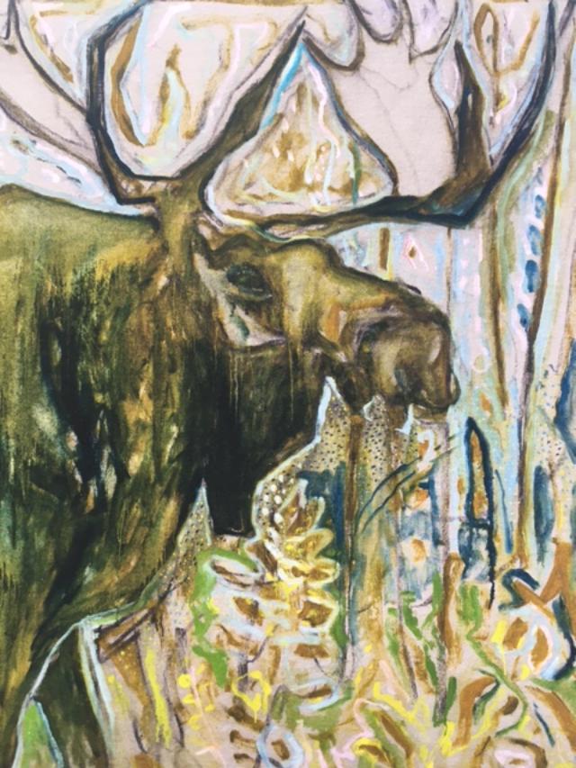Billy Childish(b1959) 'The Moose' Signed, Editioned, Pigment Print, Artist Proof, 2012