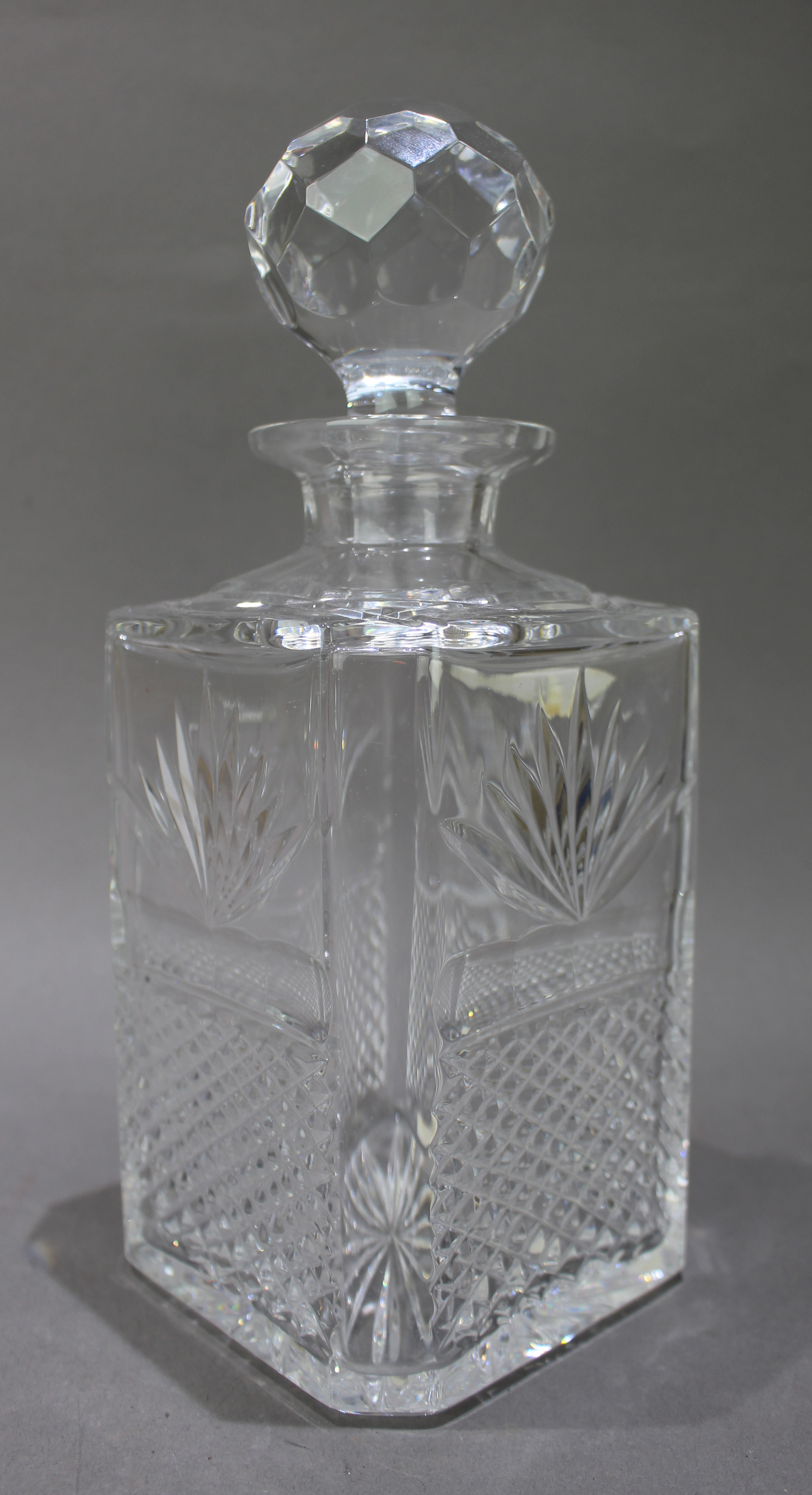Vintage Edinburgh Crystal Square Shaped Spirit Decanter