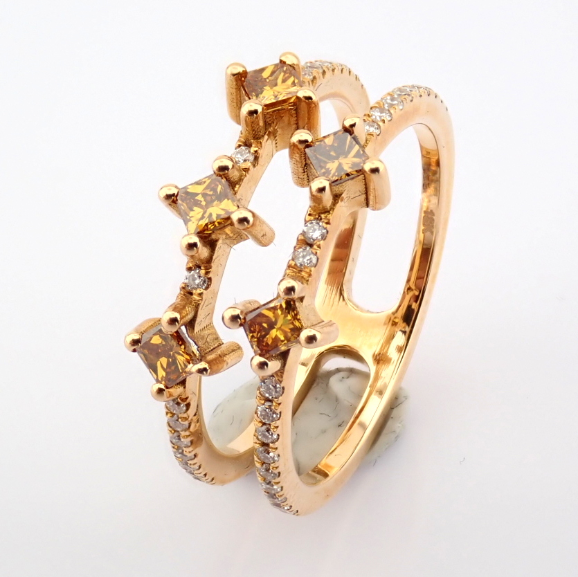 Natural Diamond 18K Rose/Pink Gold Ring