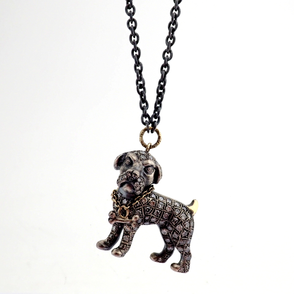 Natural Diamond 18K Yellow Gold Necklace