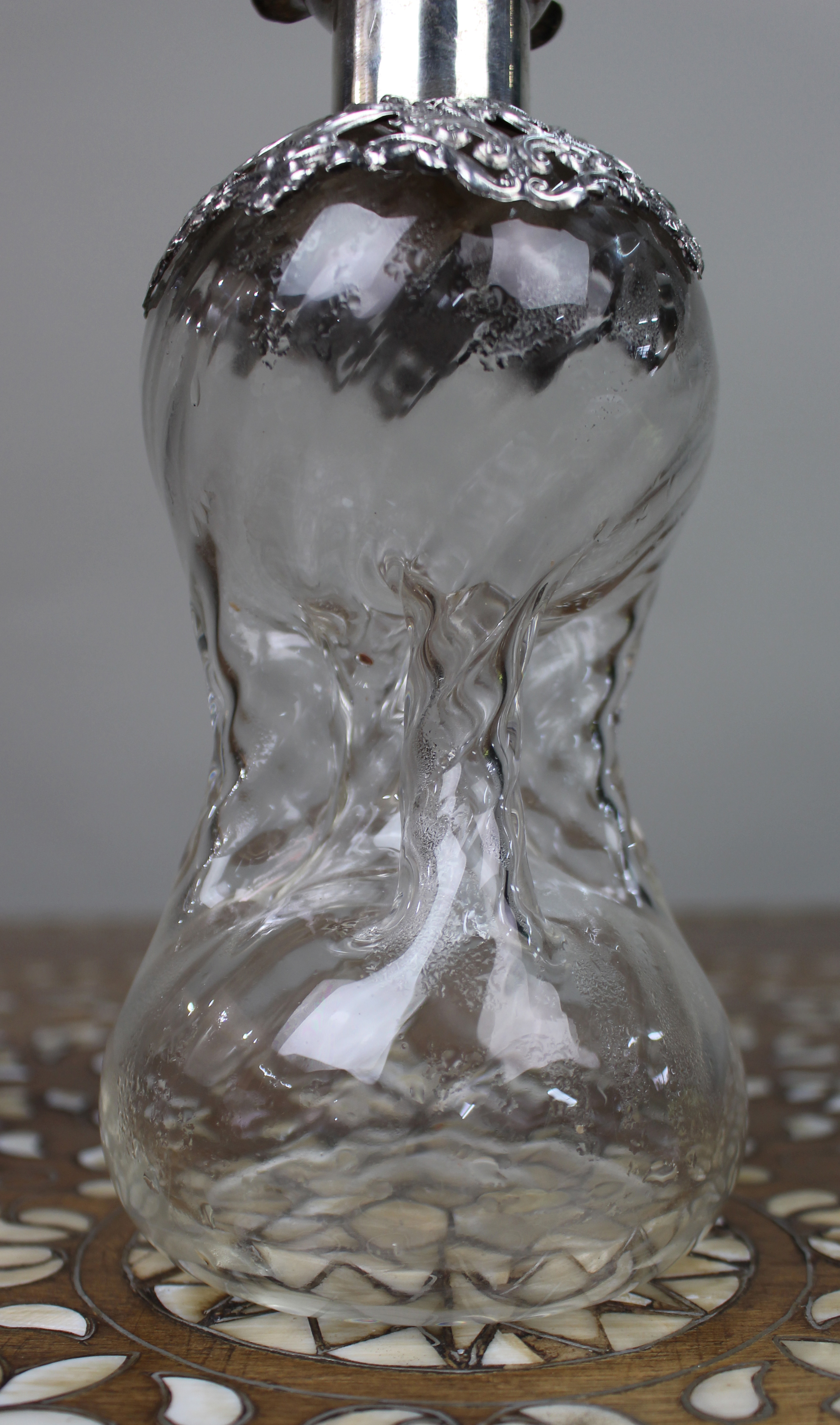 Antique Silver Mounted Crystal Decanter