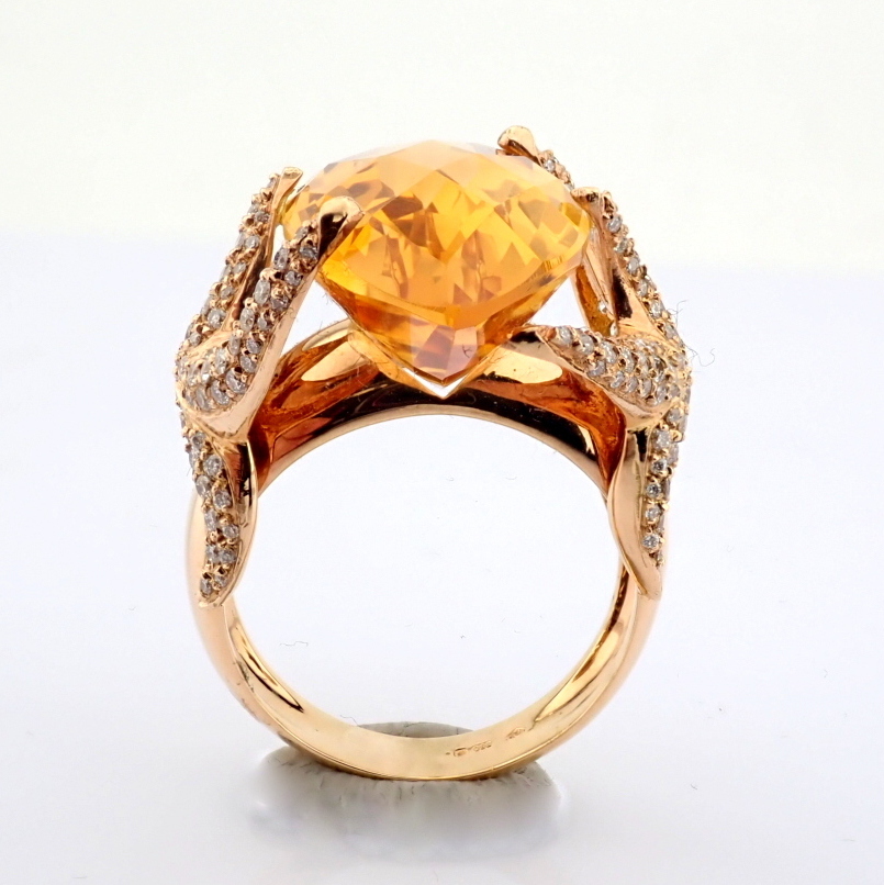 Natural Diamond 18K Rose/Pink Gold Ring