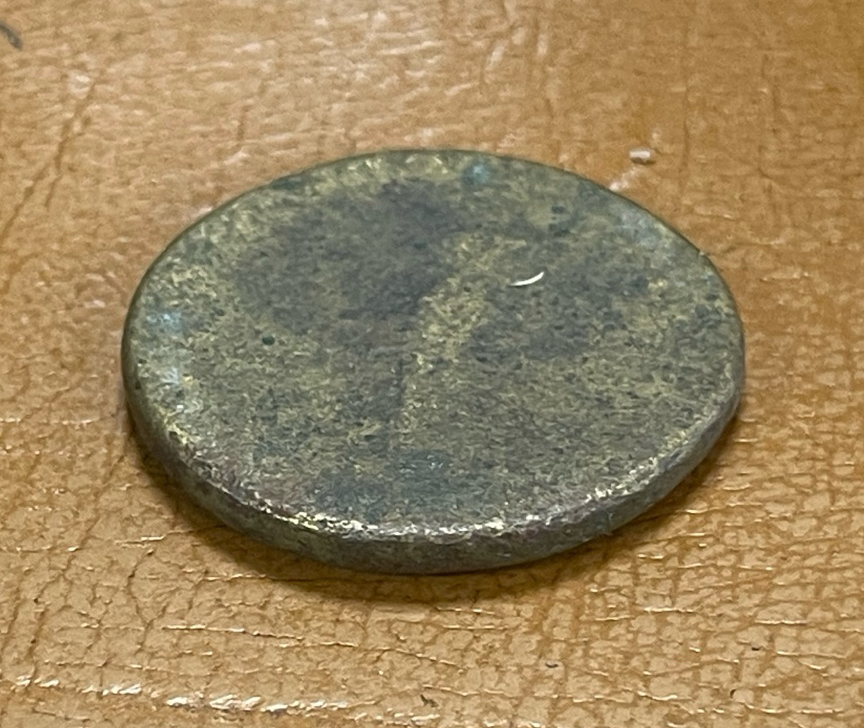 Ancient Roman bronze sestertius coin