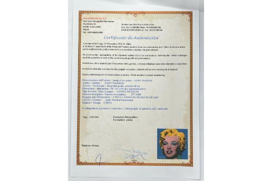 After Andy Warhol (1928-1987). Marilyn Monroe.
