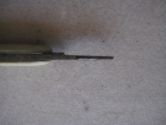 Antique French Bone Hafted Twin Bladed Penknife, c1900
