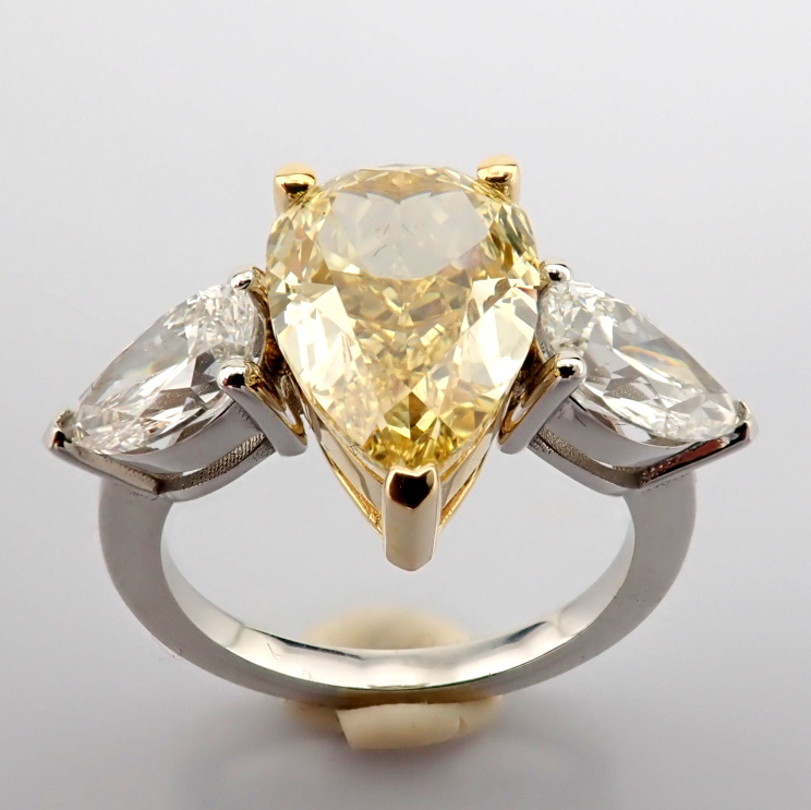 Pear Cut Lab-Grown Diamond Ring - 5.99 Total Carat (IGI Certified)