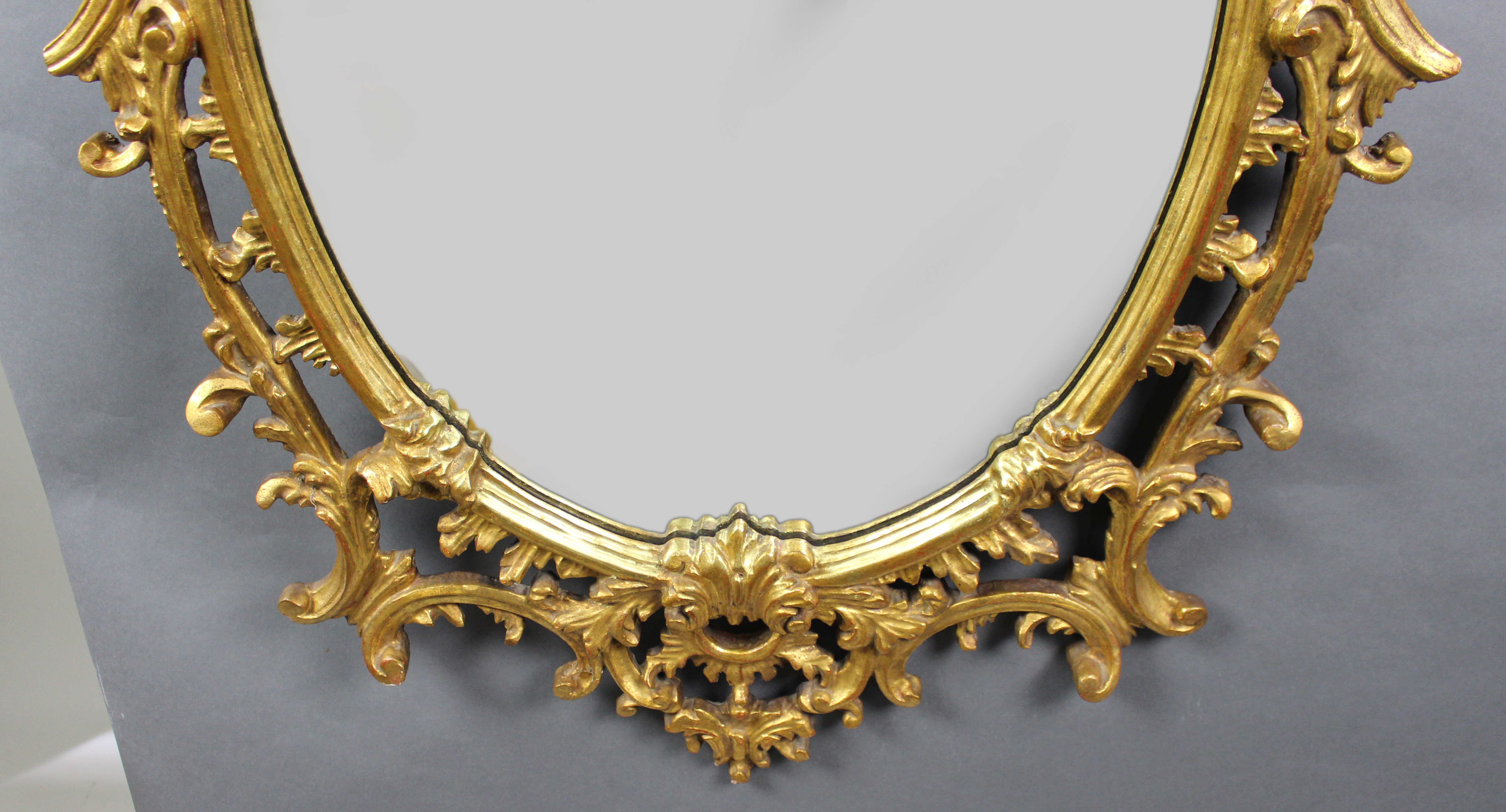 Florentine Giltwood Rococo Revival Wall Mirror, Italy, Mid-20th Century
