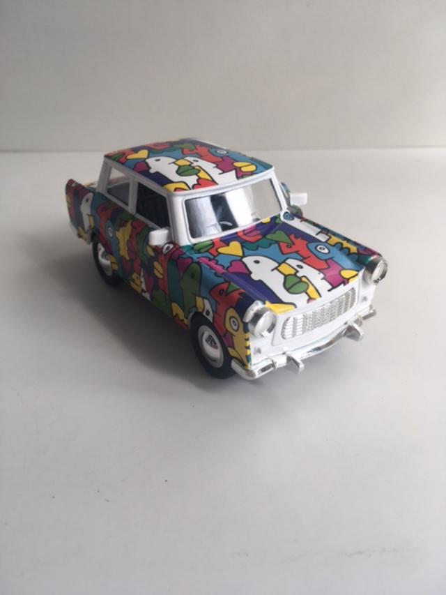 Thierry Noir (b.1958)  ‘Heads’ Berlin Trabant Car In Colours By Thierry Noir, 1994, Sold Out
