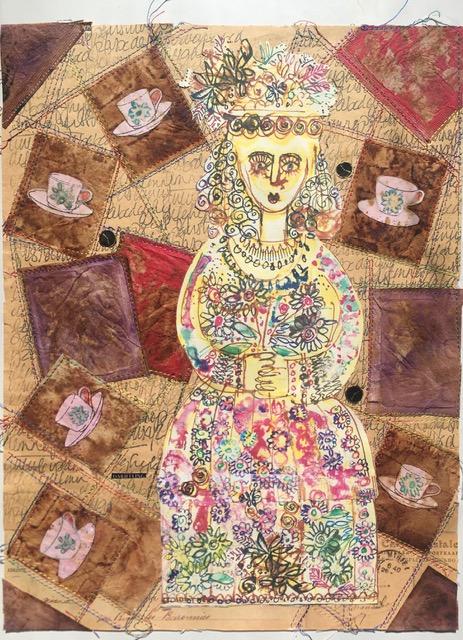 Grayson Perry (b.1960) Manner of ‘Untitled’ Portrait of A Lady, Mixed Media and Collage, Framed