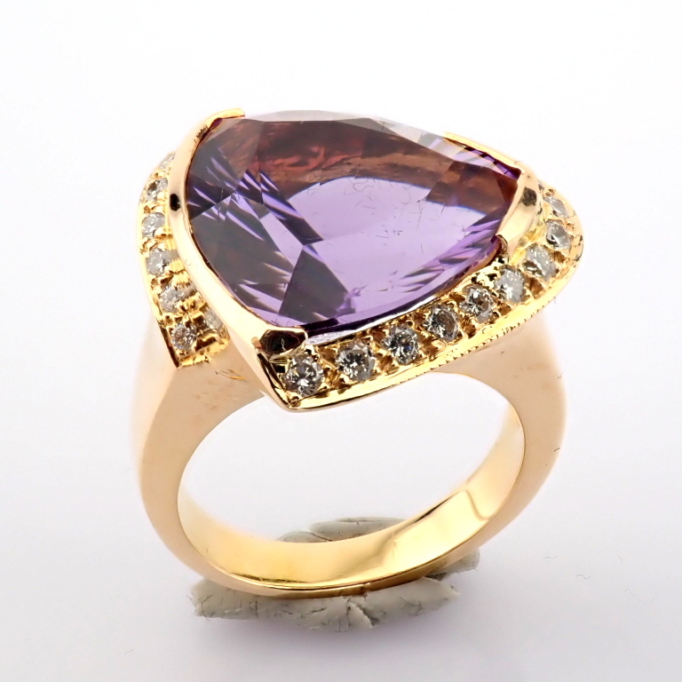 Natural Diamond 18K Rose/Pink Gold Ring