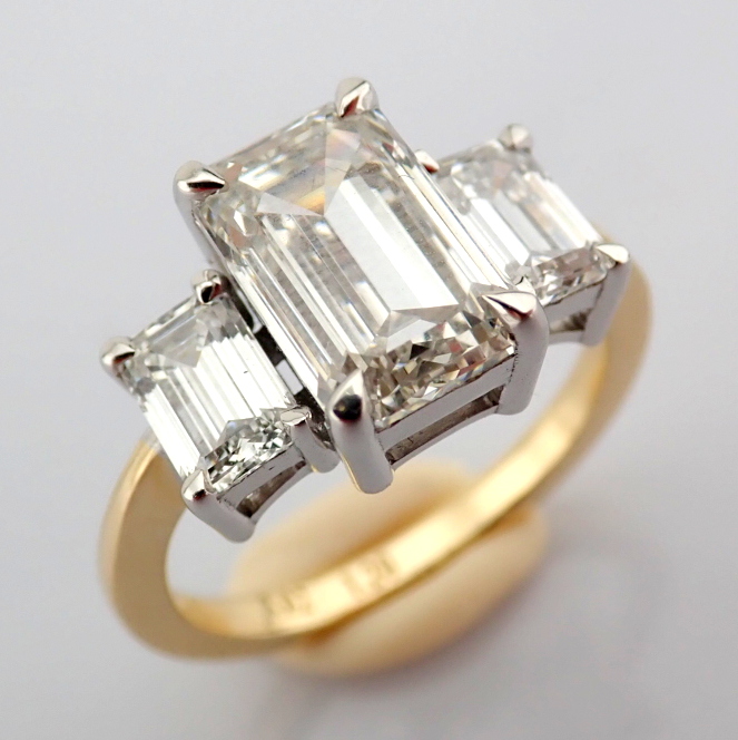 Emerald Cut Lab-Grown Diamond Ring - 4.22 Total Carat (IGI Certified)