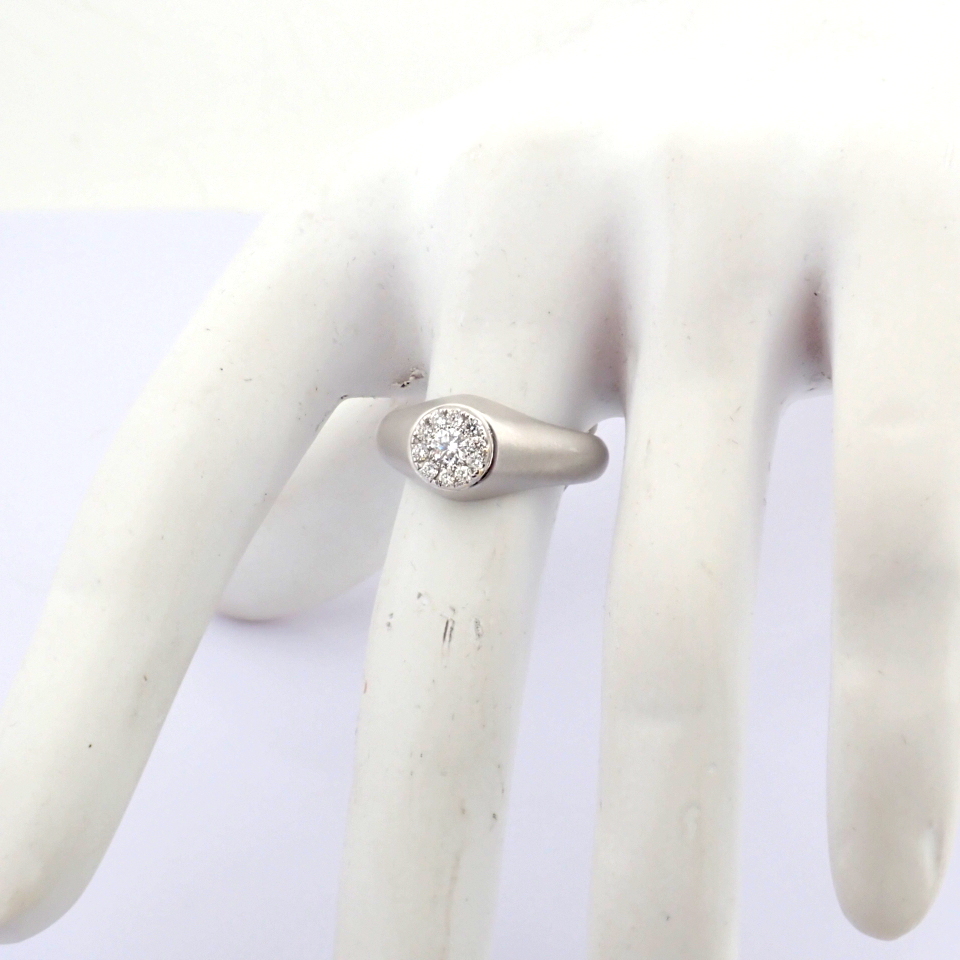 Natural Diamond 18K White Gold Ring