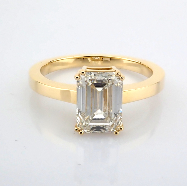 Emerald Cut Lab-Grown Diamond Ring - 2.1 Total Carat (IGI Certified)