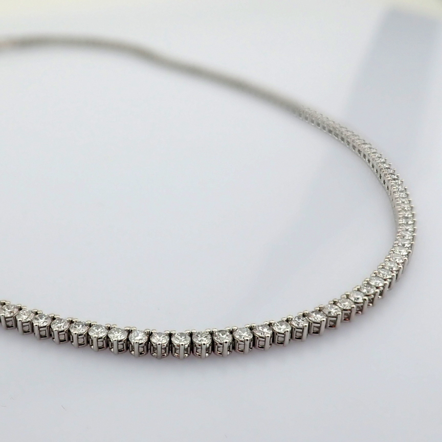 Round Cut Lab-Grown Diamond Tennis Necklace - 8.65 Total Carat (MDI Certified)