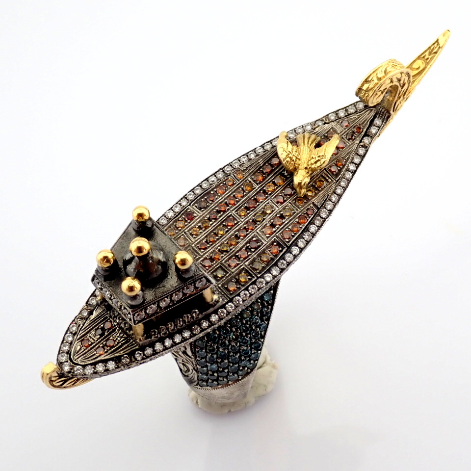 Natural Diamond 18K Yellow Gold Ring