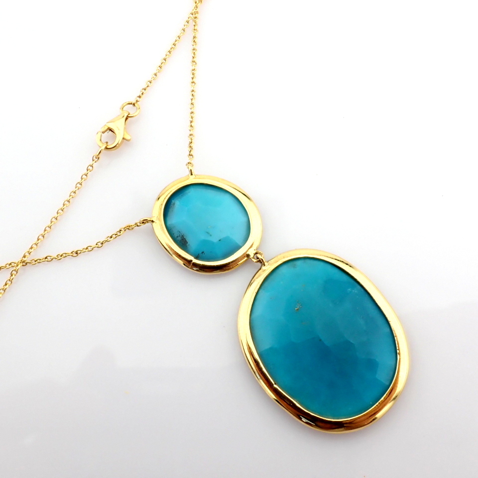 Natural Diamond 18K Yellow Gold Necklace