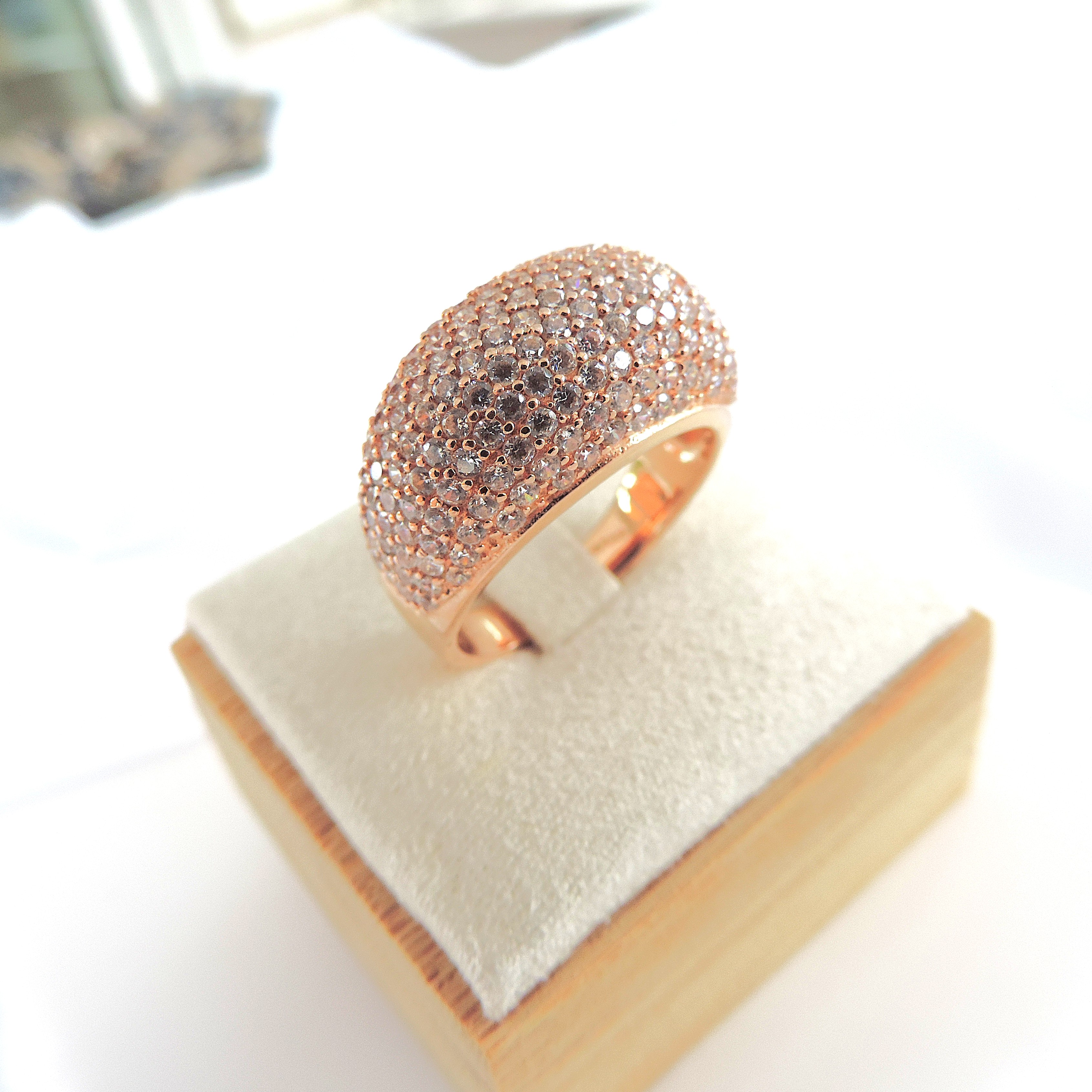 18k Gold 925 Silver Gemstone Ring 'NEW'