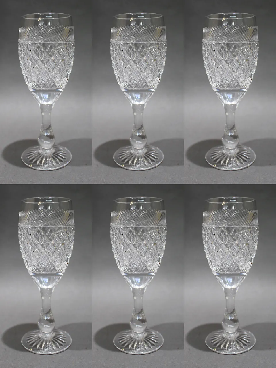 Set of 6 Tudor Crystal