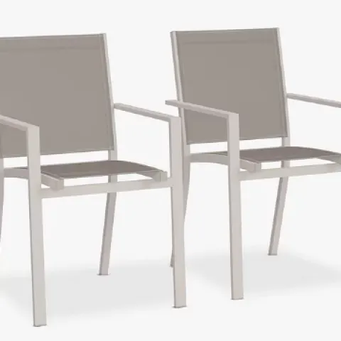 John Lewis
Miami Garden Dining Chair, Set of 2, Putty  - Grading Info -  52209056 DELIVERY CANCELLED