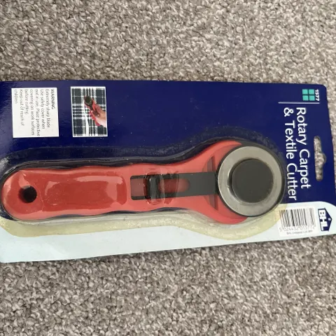 2 x Box of Rotary Carpet & Textile Cutter, ideal for market stall, car boot & DIY shops