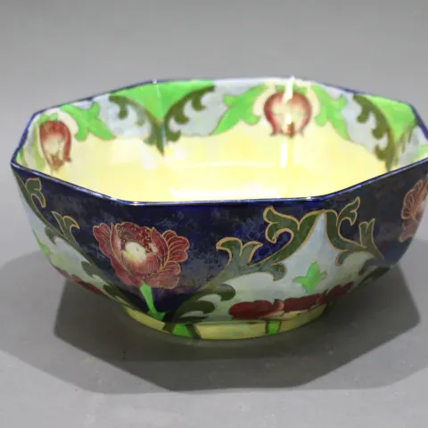 Bursley Ware Octagonal Lustre Bowl