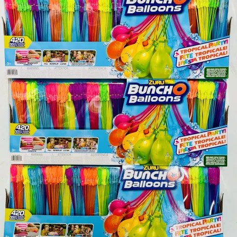 3 x ZURU Bunch O Balloons 420 Water Balloon New Sealed Box