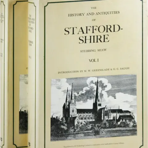2 Volume Set The History and Antiquities of Staffordshire 1976 Stebbing Shaw.