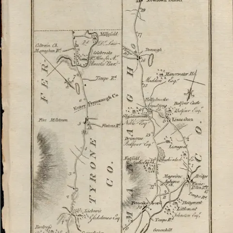 Taylor & Skinner 1777 Ireland Map Clogher Donagh Newtownstewart Cookstown.