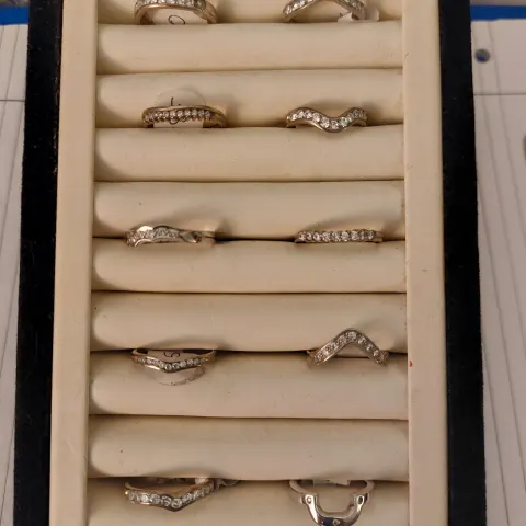 dress rings x 10 RRP over £1,000.  With high quality CZ stones