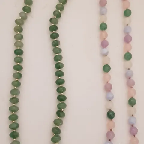 Pastel Stones and Jade Style Necklaces (2)