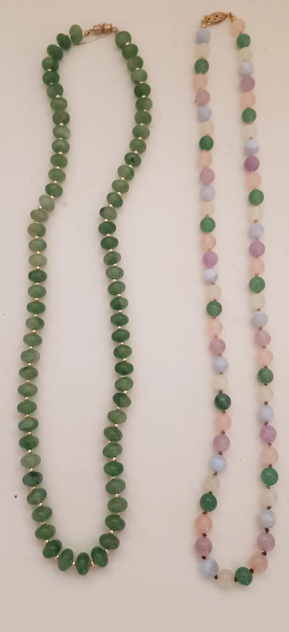 Pastel Stones and Jade Style Necklaces (2)