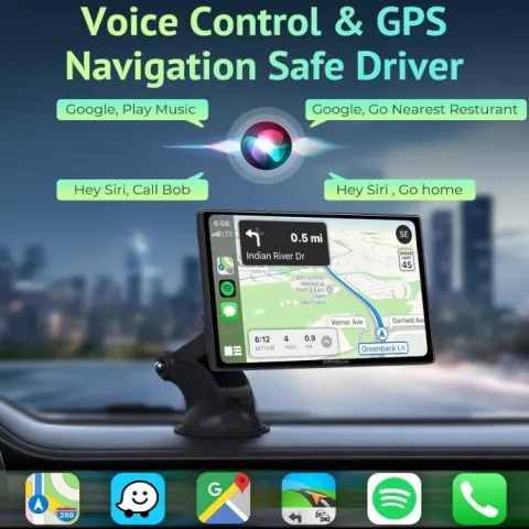 Carplay Screen for Car, 9'' Wireless Apple Carplay & Android Auto L4a