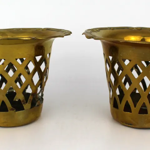 Pair of Antique Brass Dishes