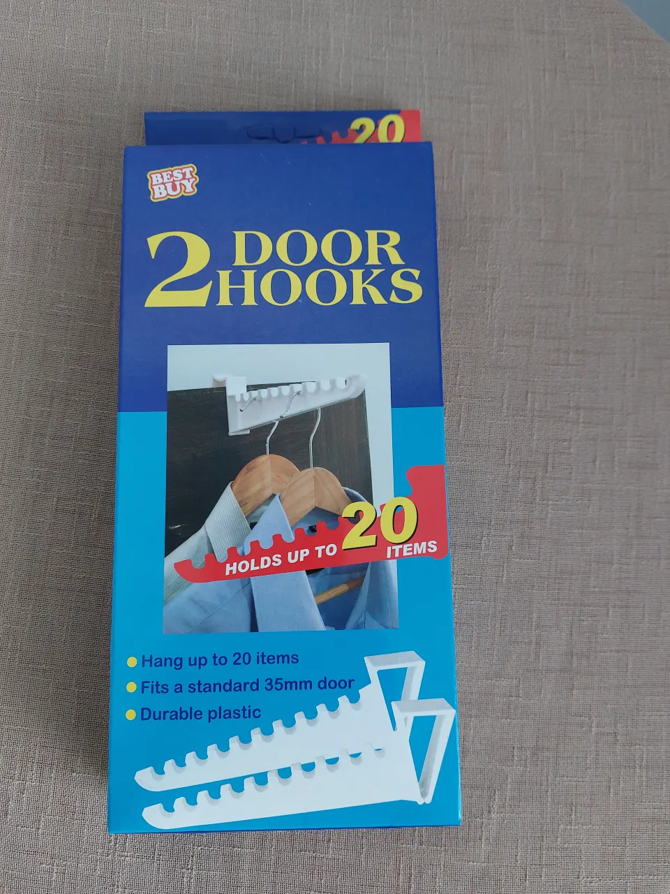 Door hooks - packs of 2.  10 packs