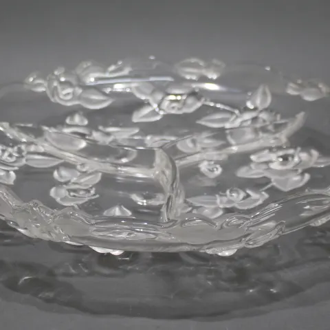 Large Crystal Vintage Italian Hors d'oeuvres Plate