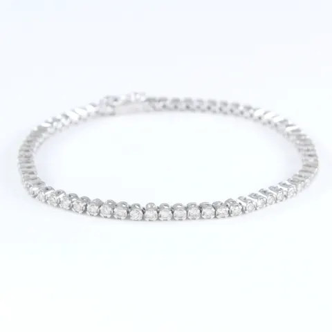IGI Certified 14 K / 585 White Gold Tennis Bracelet with Diamonds