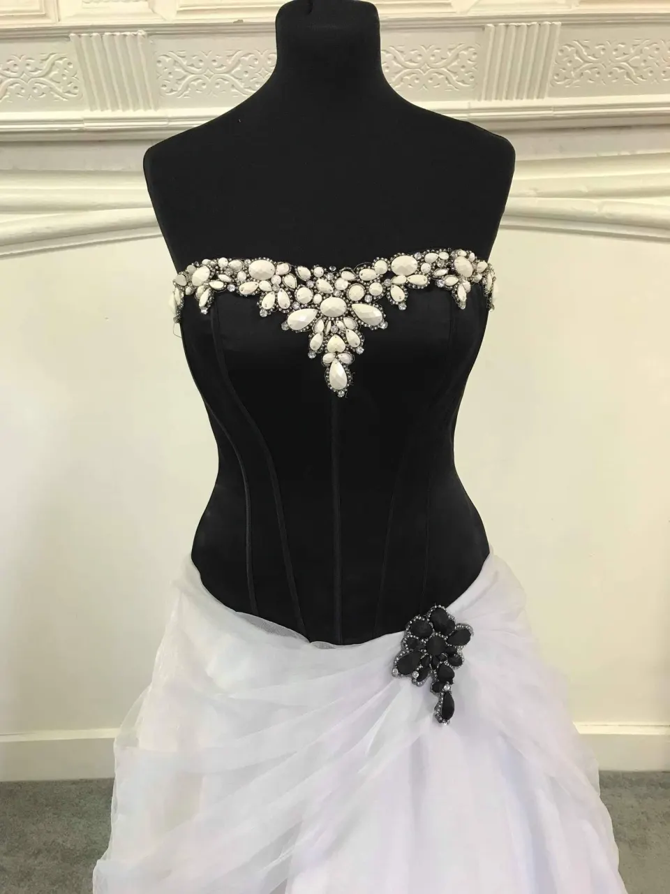 Black and white Alfred Angelo Prom Dress RRP £599