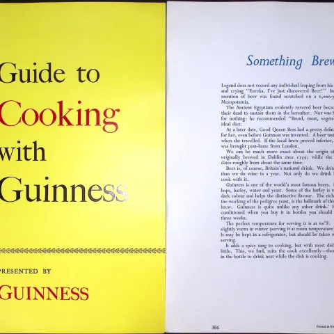 Guinness Guide To Cooking With Guinness 60-Year-Old 4 Page Print.