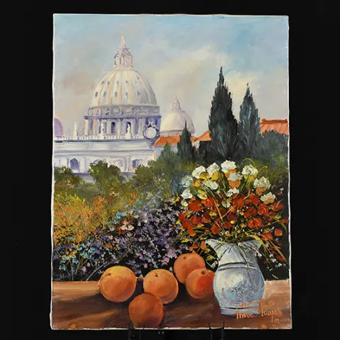 Oil On Canvas By Italian Artist Mario Puopolo