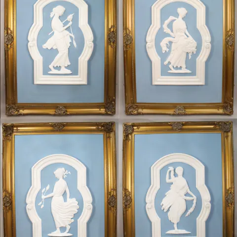 Set of 4 Plaster Panels